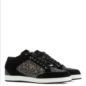 Jimmy Choo Miami Glitter Sneakers